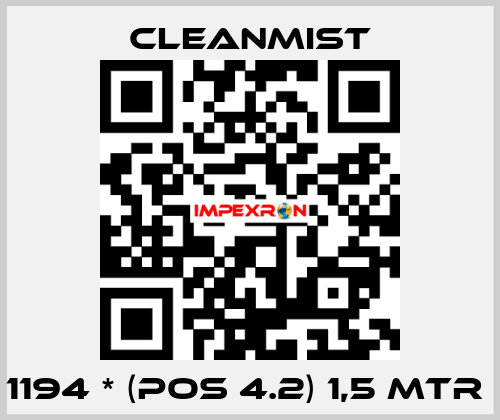 1194 * (pos 4.2) 1,5 mtr  CleanMist