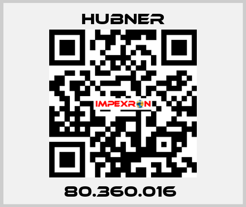 80.360.016  HUBNER