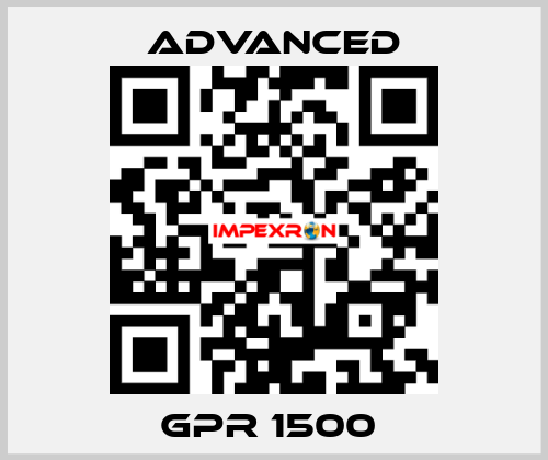 GPR 1500  Advanced