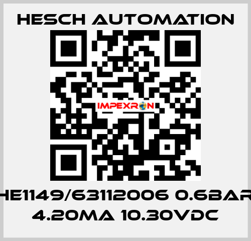 HE1149/63112006 0.6BAR 4.20MA 10.30VDC Hesch Automation