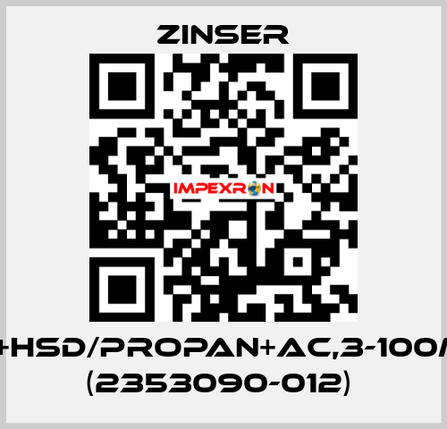 BD+HSD/Propan+AC,3-100mm (2353090-012)  Zinser