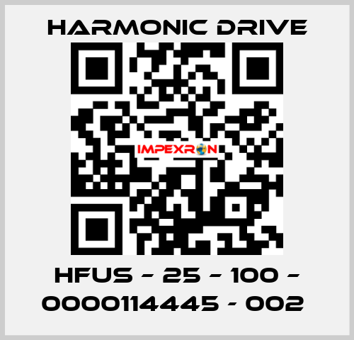 HFUS – 25 – 100 – 0000114445 - 002  Harmonic Drive