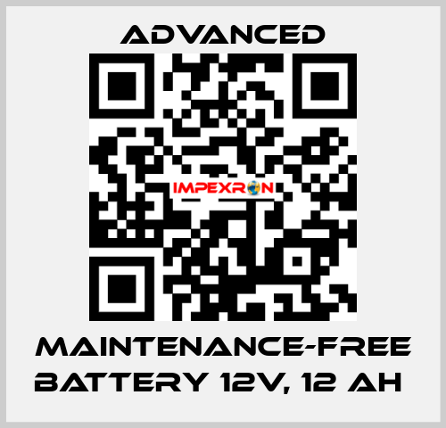 Maintenance-Free Battery 12V, 12 Ah  Advanced