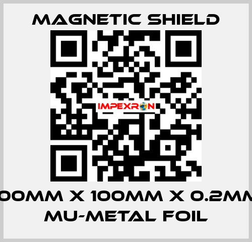 100mm x 100mm x 0.2mm Mu-metal Foil Magnetic Shield