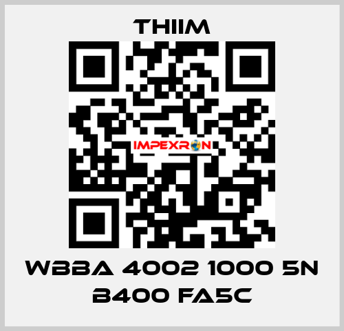 WBBA 4002 1000 5N B400 FA5C Thiim