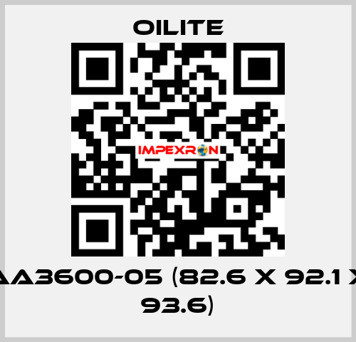 AA3600-05 (82.6 x 92.1 x 93.6) Oilite