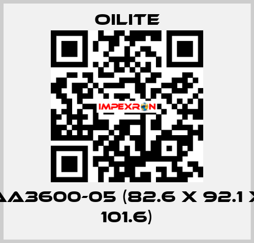 AA3600-05 (82.6 x 92.1 x 101.6) Oilite