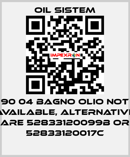 90 04 BAGNO OLIO not available, alternative are 52833120099B or 52833120017C Oil Sistem