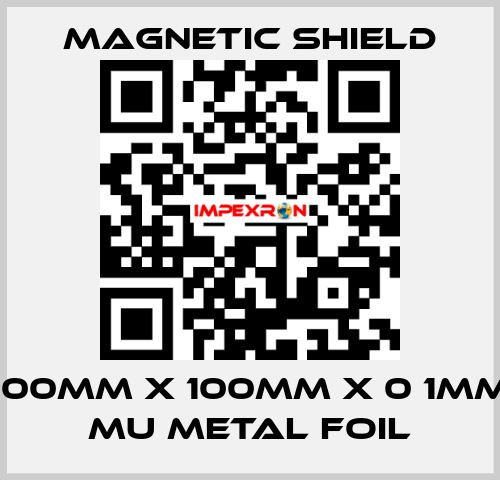 100mm x 100mm x 0 1mm Mu metal Foil Magnetic Shield