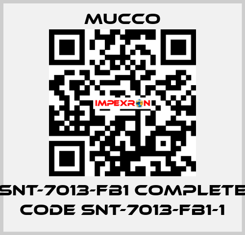 SNT-7013-FB1 complete code SNT-7013-FB1-1 mucco