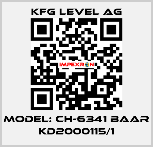 Model: CH-6341 Baar KD2000115/1 KFG Level AG