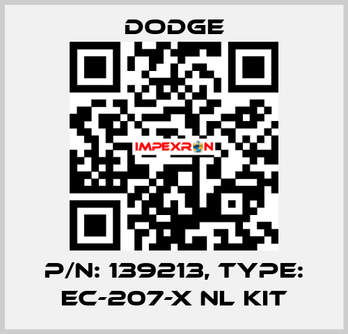 p/n: 139213, Type: EC-207-X NL KIT Dodge