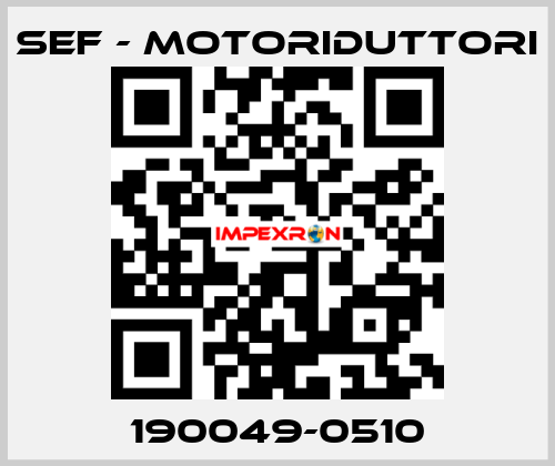 190049-0510 SEF - MOTORIDUTTORI