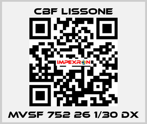 MVSF 752 26 1/30 DX CBF LISSONE