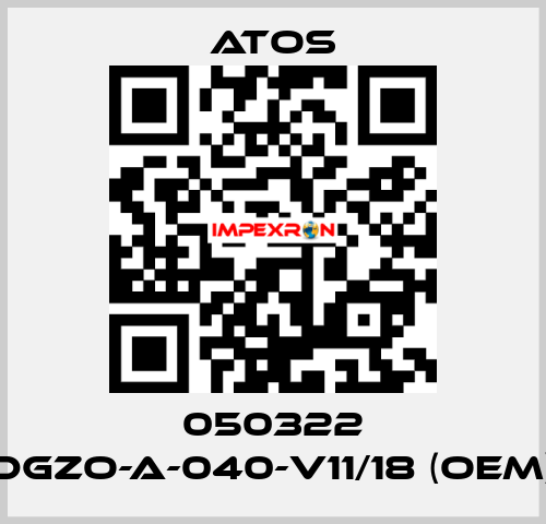 050322 DGZO-A-040-V11/18 (OEM) Atos