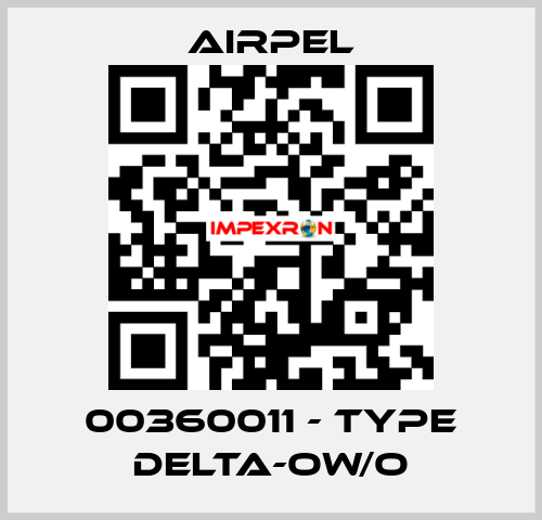 00360011 - Type DELTA-OW/O Airpel