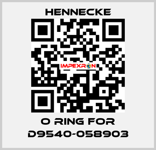 O Ring for D9540-058903 Hennecke