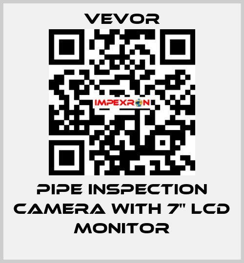 Pipe Inspection Camera with 7" LCD Monitor VEVOR