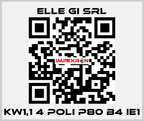 KW1,1 4 POLI P80 B4 IE1 ELLE GI SRL