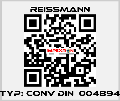 Typ: CONV DIN  004894 Reissmann