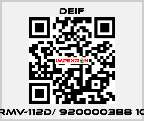 RMV-112D/ 920000388 10 Deif