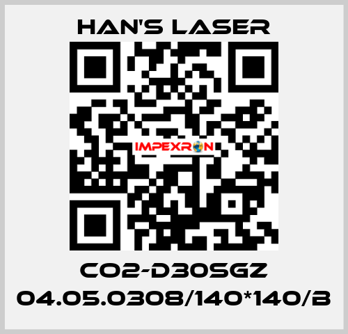 CO2-D30SGZ 04.05.0308/140*140/B Han's Laser