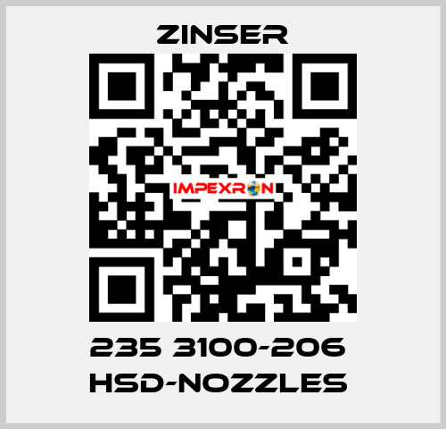 235 3100-206  HSD-nozzles  Zinser