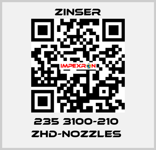 235 3100-210  ZHD-nozzles  Zinser