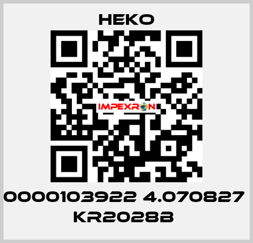 0000103922 4.070827  KR2028B  HEKO