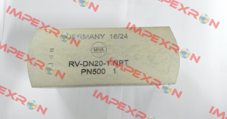 RV – 1“ NPT – DN 20 – PN 500 - 1 – 26489 Mha Zentgraf