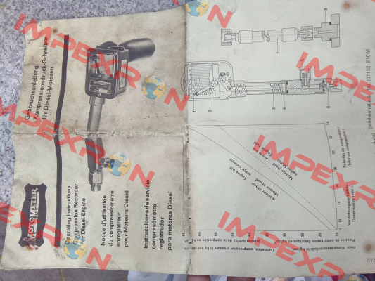 Compression Recorder 10-40 Bar  Motometer