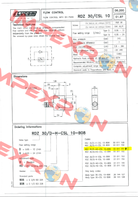 RDZ 30/D-HG-CSL 10-B06 33 011 151  Flucom