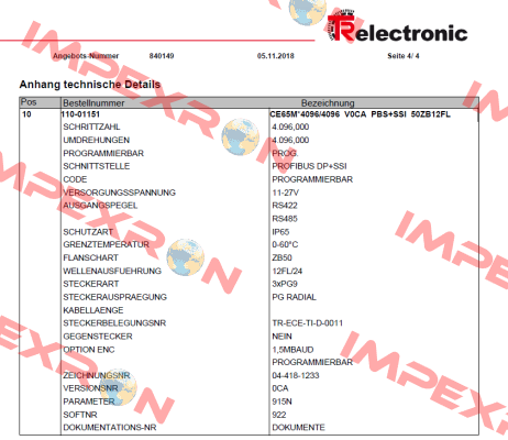 110-01151 TR Electronic