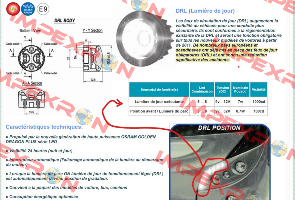 02A00RL- 6807 (DRL 5X2 ) SANEL - Auto Electronic