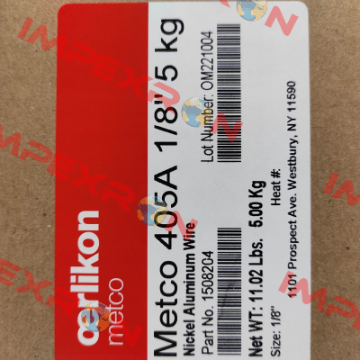 1508204 (3004 Plant) - 405A 1/8" 5 kg Oerlikon Metco