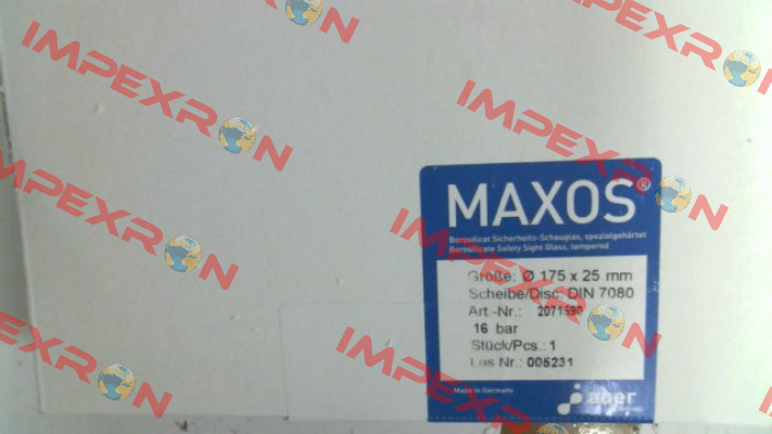 DIN 7080 175 x 25 mm Maxos